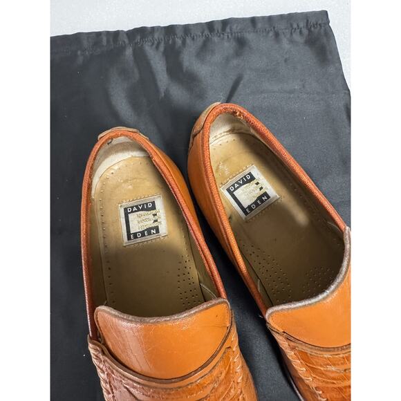 David Eden Shoes Mens Size 9 Alligator Penny Loafer Dress Valentino Sole Exotic main image 5